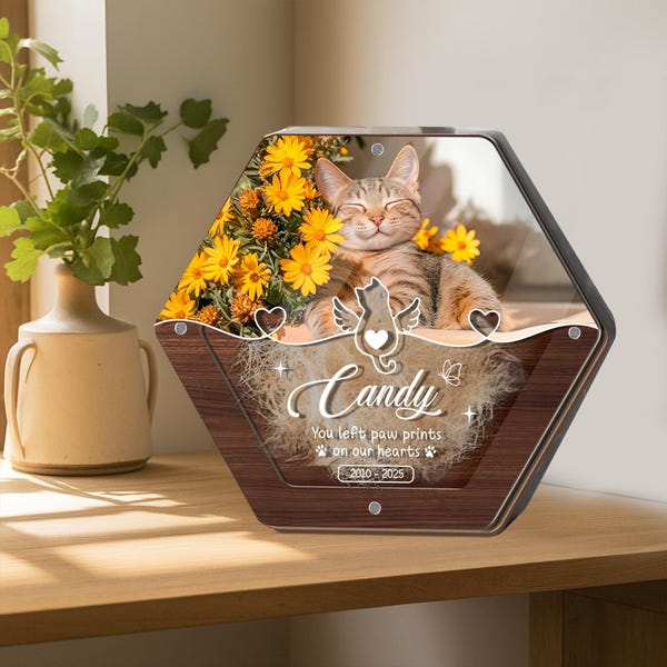 Custom Pet Hair Storage Box, Pet Tooth Memorial Gift, Custom Pet Fur Keepsake, Wooden Box with Dog Picture, Dog Cat Ashes Teeth Hair Box