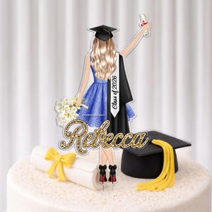 Personalized Graduation Cake Topper, Custom Graduation Cake Topper ...