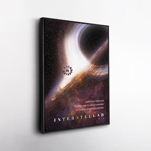 Interstellar Movie Poster Canvas Wall Art Home Decor Framed Poster Print