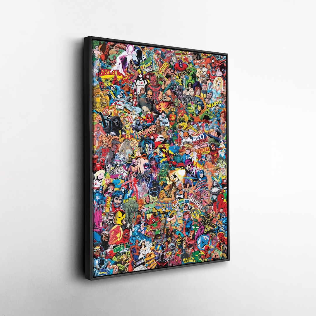 Marvel Comics Characters Canvas Wall Art Home Decor Framed Poster Print ...
