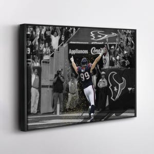J.J. Watt&#39;s Pick 6 Houston Texans Canvas Wall Art Home Decor Framed Poster Print