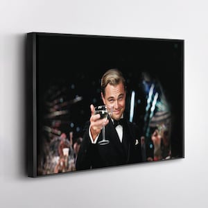 The Great Gatsby Poster Leonardo DiCaprio Movie Canvas Wall Art Home Decor Framed Poster Print
