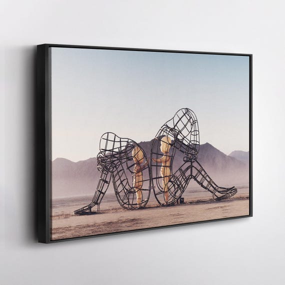 Two People Turning Their Backs On Each Other Art by Alexander Milov Canvas Wall Art Home Decor Framed Poster Print