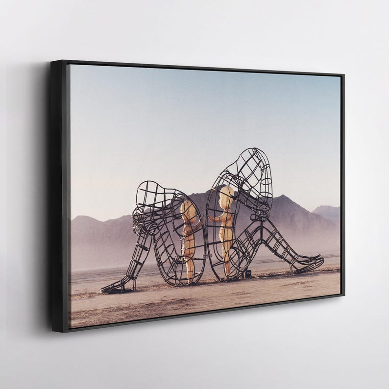 Two People Turning Their Backs On Each Other Art by Alexander Milov Canvas Wall Art Home Decor Framed Poster Print
