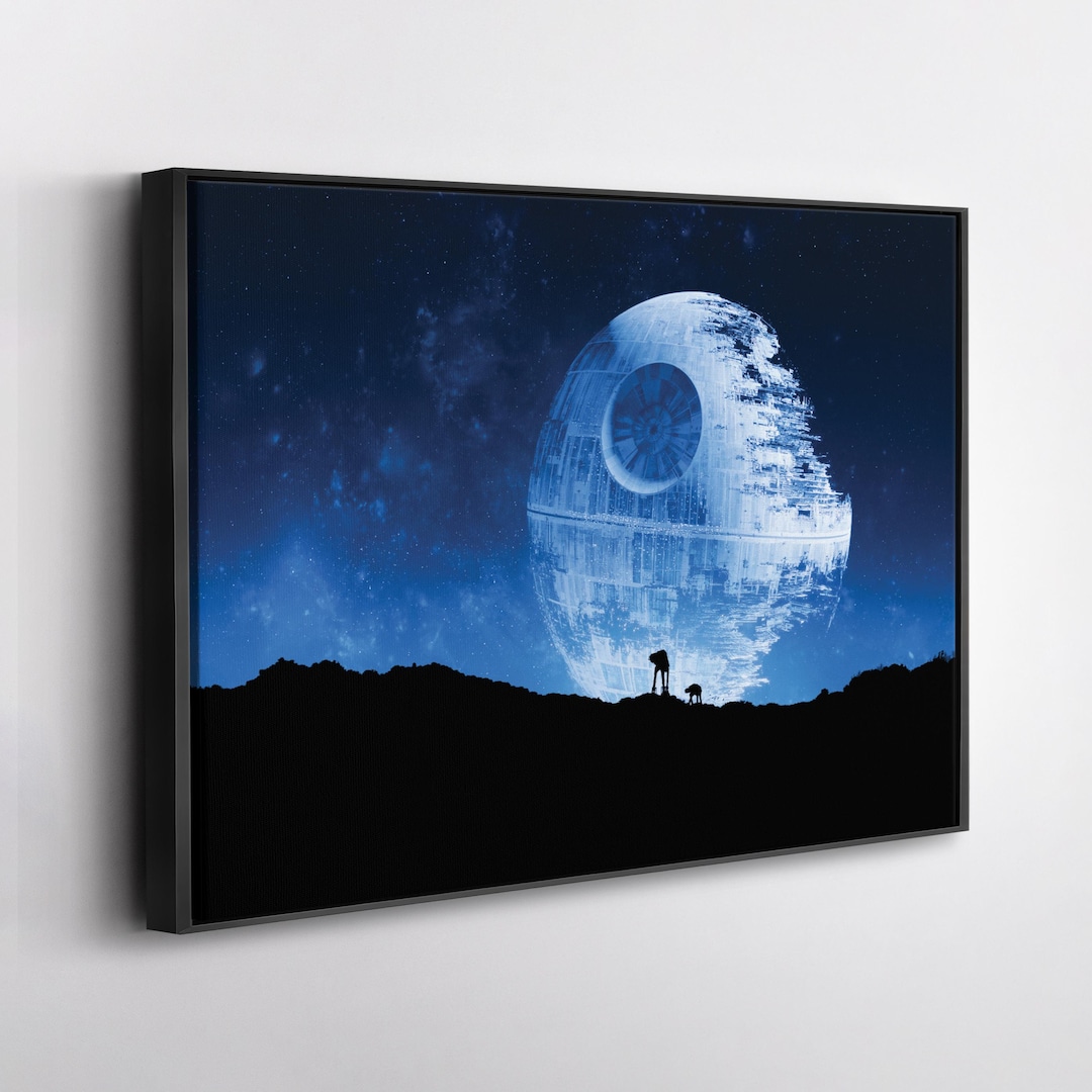 Death Star Poster Star Wars Movie Canvas Wall Art Home Decor Framed ...