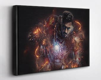 Iron Man Poster Avengers Endgame Canvas Wall Art Home Decor Framed Poster Print