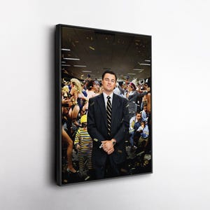The Wolf of Wall Street Poster Leonardo DiCaprio After Speech Canvas Wall Art Home Decor Framed Poster Print