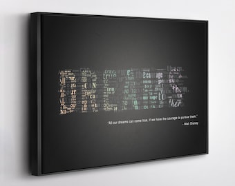 Motivational Quote Canvas Wall Art Home Decor Framed Poster Print