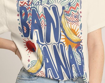 That's Bananas Maximalist Shirt | Pop Art Summer Fruit Top | Eclectic Streetwear