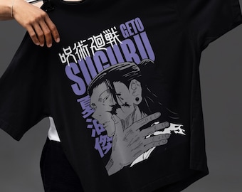 Chemise Geto Suguru Jujutsu Kaisen | Sweat-shirt manipulateur d'esprit maudit | JJK méchant rétro