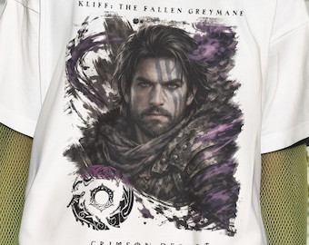 クリフ・クリムゾン・デザートシャツ | ザ・フォールン・グレイメイン・ゲーミング | RPGファンへのギフト