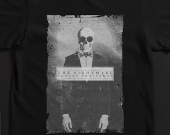 Jack Skellington Halftone Shirt | Nightmare Before Christmas Top | Comfort Colors