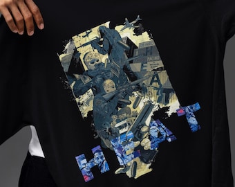 Chemise collage Heat Movie | Thriller policier avec Michael Mann | Haut Robert De Niro