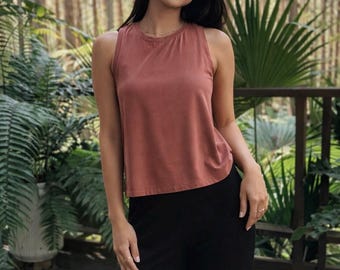 Bamboo Flow Tank – Soft Sleeveless Yoga Workout Top, Muscle Tank, OEKO-TEX® Certified fabric