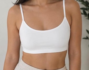 Organic cotton or Bamboo Bralette | Removable pads, Soft Breathable Wireless Bra, GOTS-certified fabric