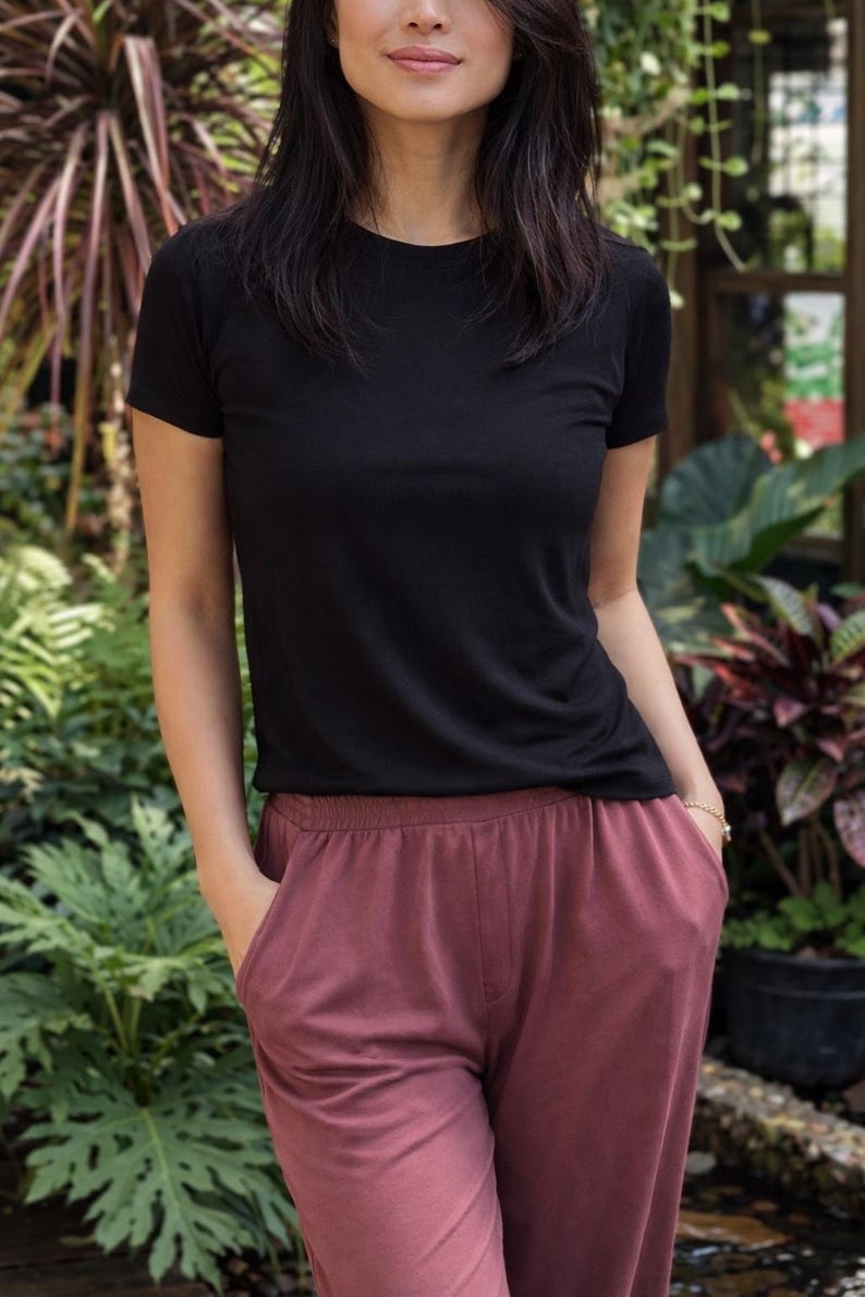 Women’s Bamboo Everyday T-Shirt | Soft, Breathable | OEKO-TEX® Standard 100 certified fabric image 3