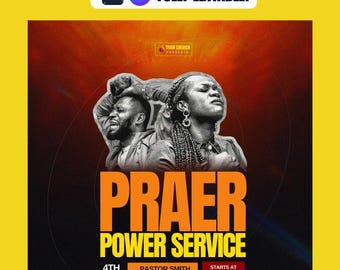 Flyer de l'église - modèle canva modifiable et fichier PSD | Circulaire du service du dimanche | Flyer culte | Circulaires Renaissance | Service religieux | Dépliants de l'église