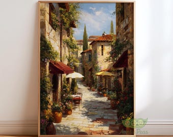 風景画 油彩 イタリア　トスカーナ風景　(正式名称不明）マルコ・ヴァレーリ 絵画 油絵 モリアーニ（イタリア） 「イタリア・トスカーナ風景」 風景