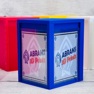 3D Printed Trading Card Cube Stand: Top Loader Display & Storage