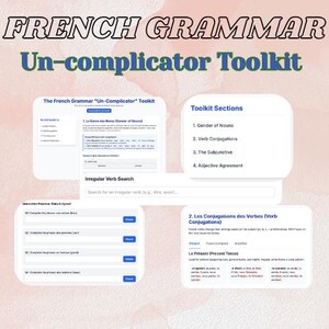 Verktygslådan "Un-complicator" för fransk grammatik