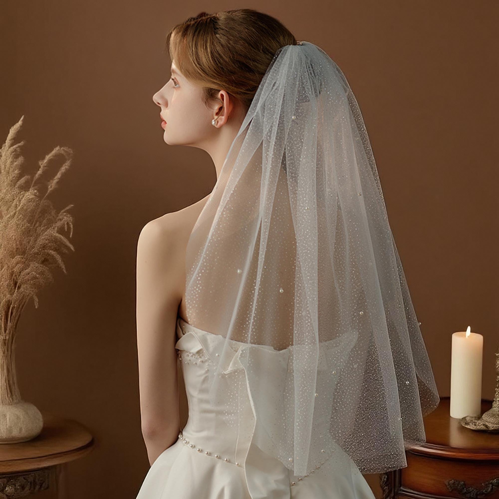 Shimmer Pearl Veil - Etsy