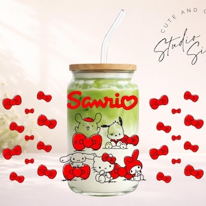 Sanrio Inspired Tumblers | Hello Kitty, Kuromi, My Melody, Pompompurin, Little twin stars | Cute Kawaii Glass, plastic Cups & Drink Bottles