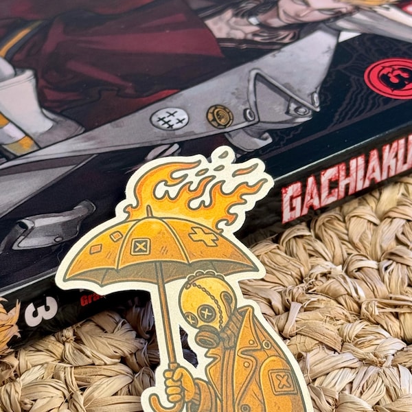 Enjin Burning Sticker inspired by Gachiakuta – Anime stickers matte & waterproof | For laptops, journals, and more