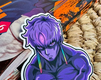 Pegatina de Jiji de Ojo Malvado inspirada en Dan Da Dan – Pegatinas de anime mate e impermeables | Para portátiles, diarios y más