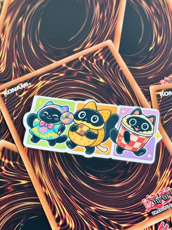 Yummy Stickers (cooky, Lollipo, and Cupsy) Inspired by Yu-gi-oh