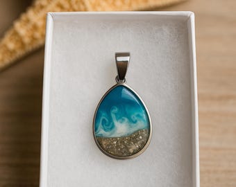 Pet Ashes Memorial Pendant: Ocean Cremation Keepsake, Custom Pet Loss Gift
