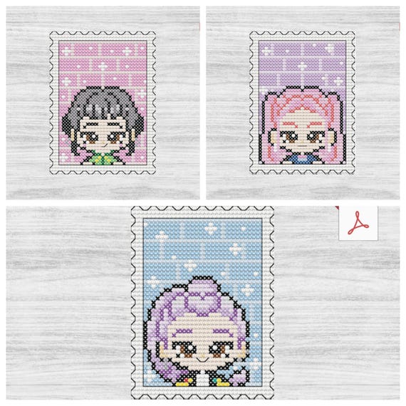 Zoey (kpop Demon Hunter) K-pop Stamp Cross Stitch Chart