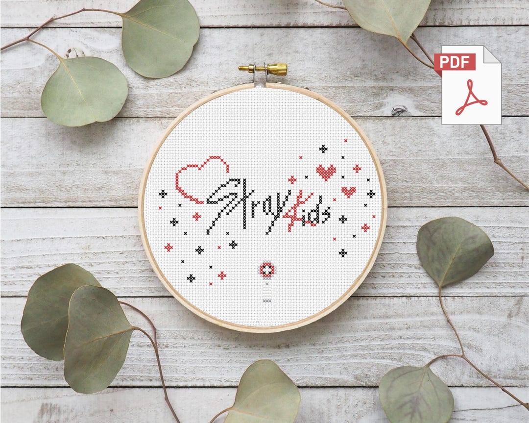 Stray Kids K pop Cross Stitch Pattern Embroidery Instant Download Stray Kids K pop Cross Stitch Pattern Embroidery Instant Download