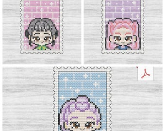 Cross Stitch Pattern Stamp Rumi (kpop Demon Hunter) K-pop