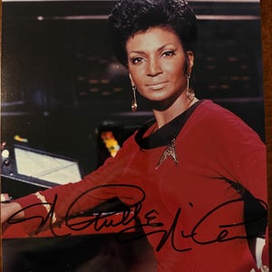 Nichelle Nichols Handgesigneerd persoonlijk handtekening Star Trek Uhura 8 x 10 Beckett BAS COA
