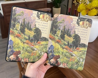 Vintage Landscape Art Kindle Case, Cottagecore Aesthetic Magnetic Flip eReader Cover for Kindle Paperwhite, Kobo, Kindle 11th