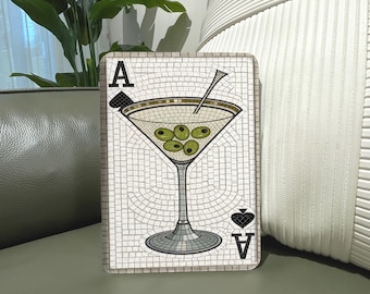 Cocktail Kindle & Kobo Case Vintage Style, Magnetic Flip Cover for Kindle 11th, Oasis, Kobo Clara HD, Libra 2, Personalized Bar Lover Gift