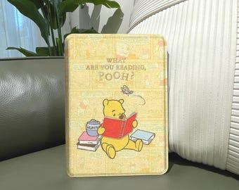 Winnie Style Bear Kindle Case, Personalized Custom Design, Magnetic Flip eReader Cover for Kindle Paperwhite 12th,  kindle 11， Kobo Clara