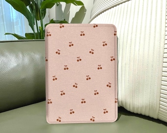 Cherry Bookish Kindle Cover, Magnetic Strap, Auto Wake/Sleep