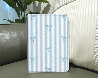 Cute Blue Bow Kindle Case Magnetic, Kindle Paperwhite 11th, Kindle Basic 2022 Cover, Kobo Clara 2E Libra 2, Personalized Graduation Gift