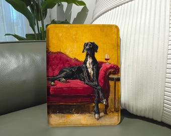 Vintage Aesthetic Dog Kindle Case, Magnetic Flip Custom eReader Case for Kindle Paperwhite, Kindle 11th, Oasis, Kobo Clara, Libra 2
