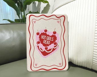 Coquette Kindle Case, Cherry Cake eReader Cover with Strap