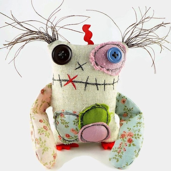 Stuffed Monster Doll: Personalized Linen Plush Desk Toy