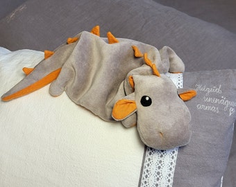 Personalisierte Drachentröster, Handgemachte liebevolle Decke mit Namen, Geschenk für Neugeborene mit Geburtsdaten, Drache und Katze, Jahr des Drachen Babygeschenk