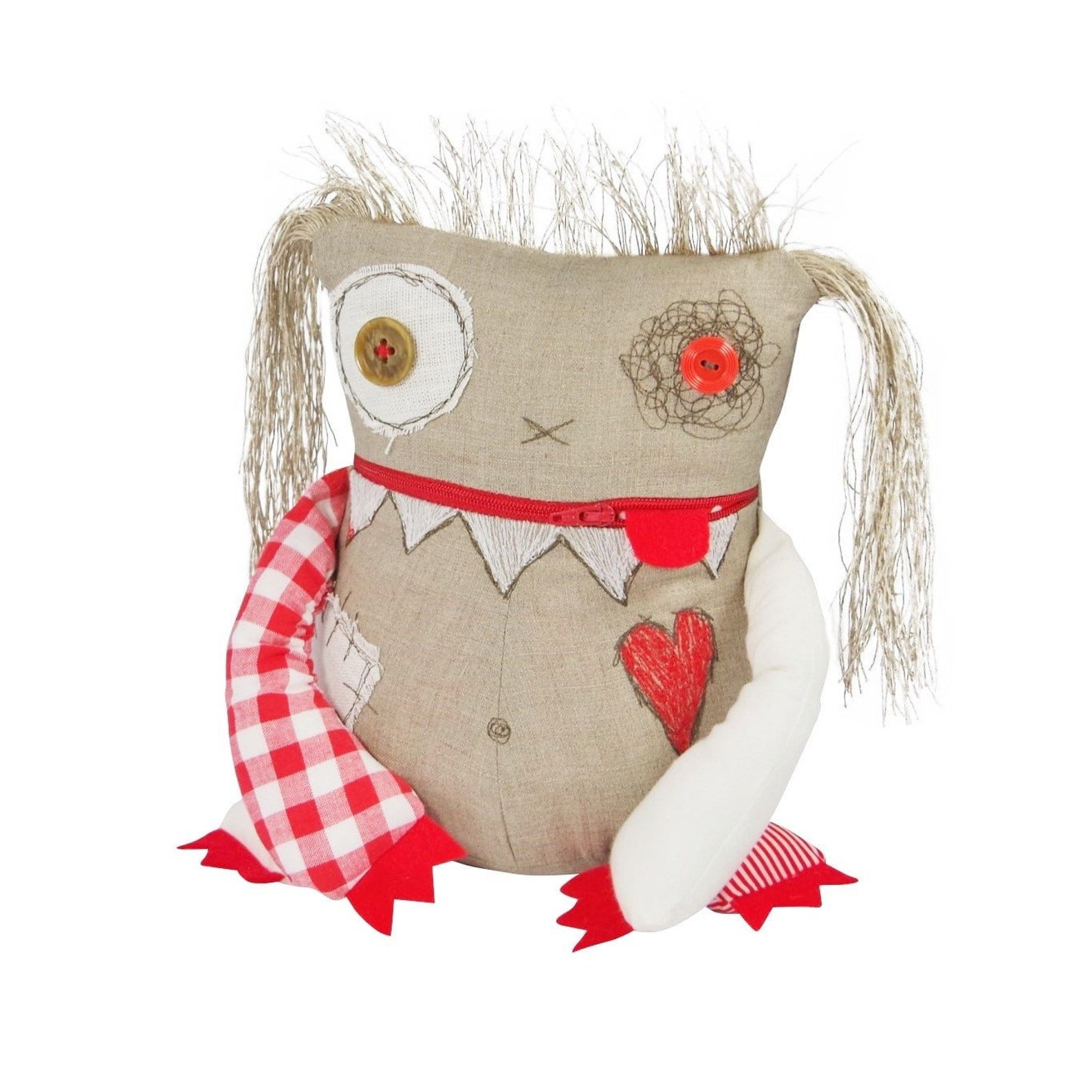 Worry Monster Doll Anxiety Relief Personalized Stuffed image 1.