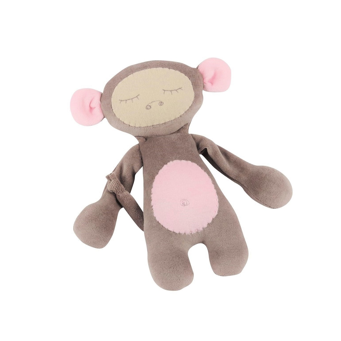 Stuffed Monkey Toy Personalized Lovey Plush Animal Newborn Etsy