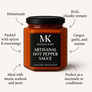 Maison Kani – Handmade Senegalese Hot Sauce | Spicy Red Chili Sauce | Vegan | Small-Batch | 6oz