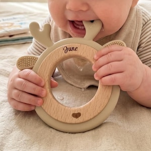 Massaggiagengive Neonato Silicone & Legno - Scatola Regalo Baby Shower