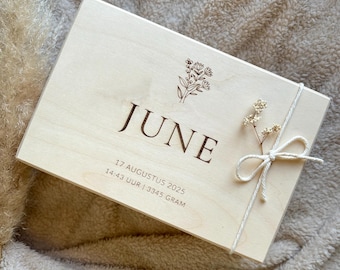 Personalized Wooden Baby Memory Box – Engraved Keepsake Chest, Baby Memories, Baby Shower or Newborn Gift