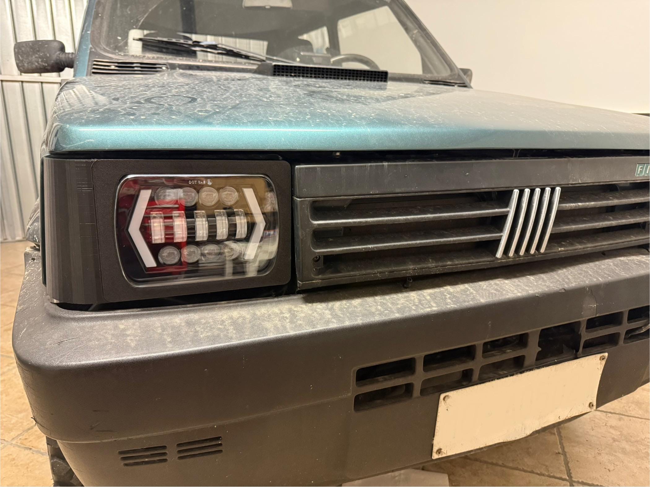 Portachiavi Auto Panda Prima Serie - Stile Vintage, Finta Pelle, 5x5 Cm - Foto 6