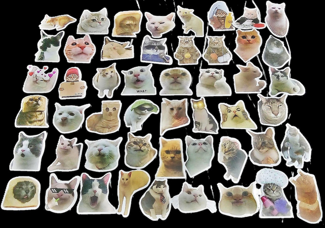 Funny Cat Stickers Pack: Waterproof DIY Crafts, Scrapbook, Cardmaking ...